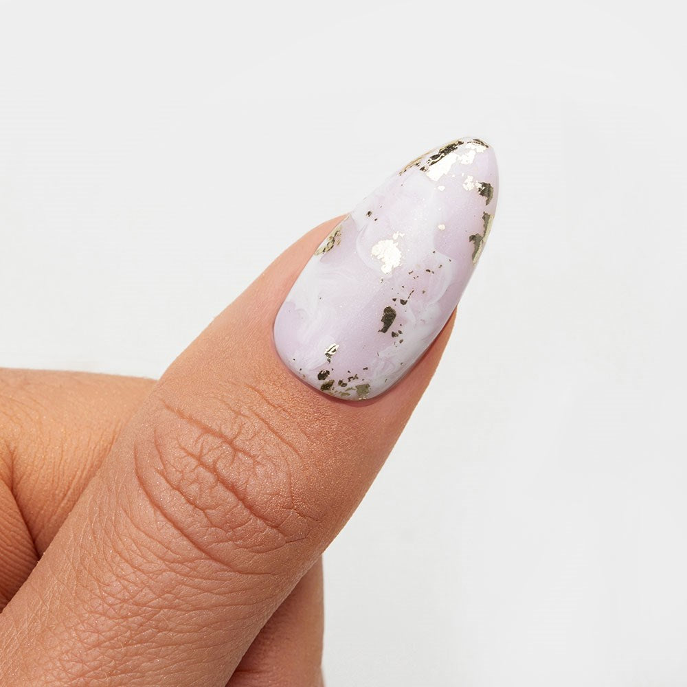 Gelous Gold Leaf Nail Art product photo - photographed in Australia on model