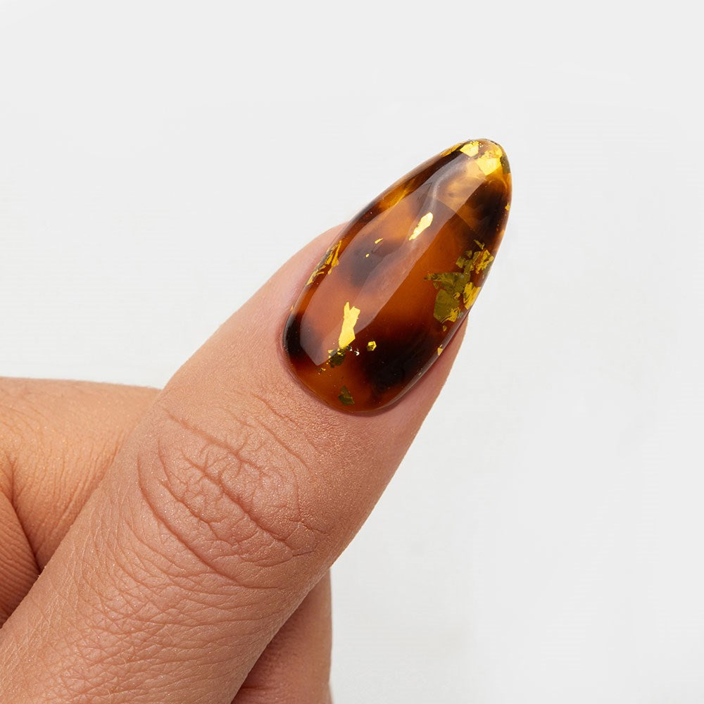 Gelous Yellow Gold Leaf  - photographed in Australia on model