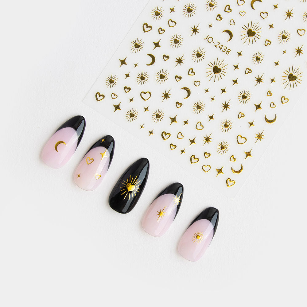 Gelous Gold Celestial Nail Art Stickers product photo - photographed in Australia