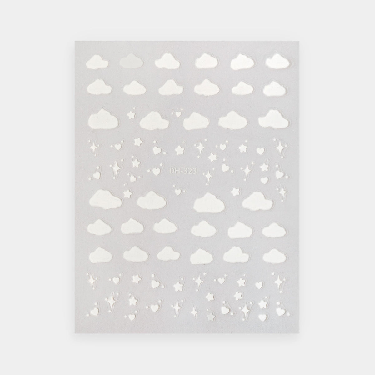 Gelous White Clouds Nail Art Stickers product photo - photographed in Australia