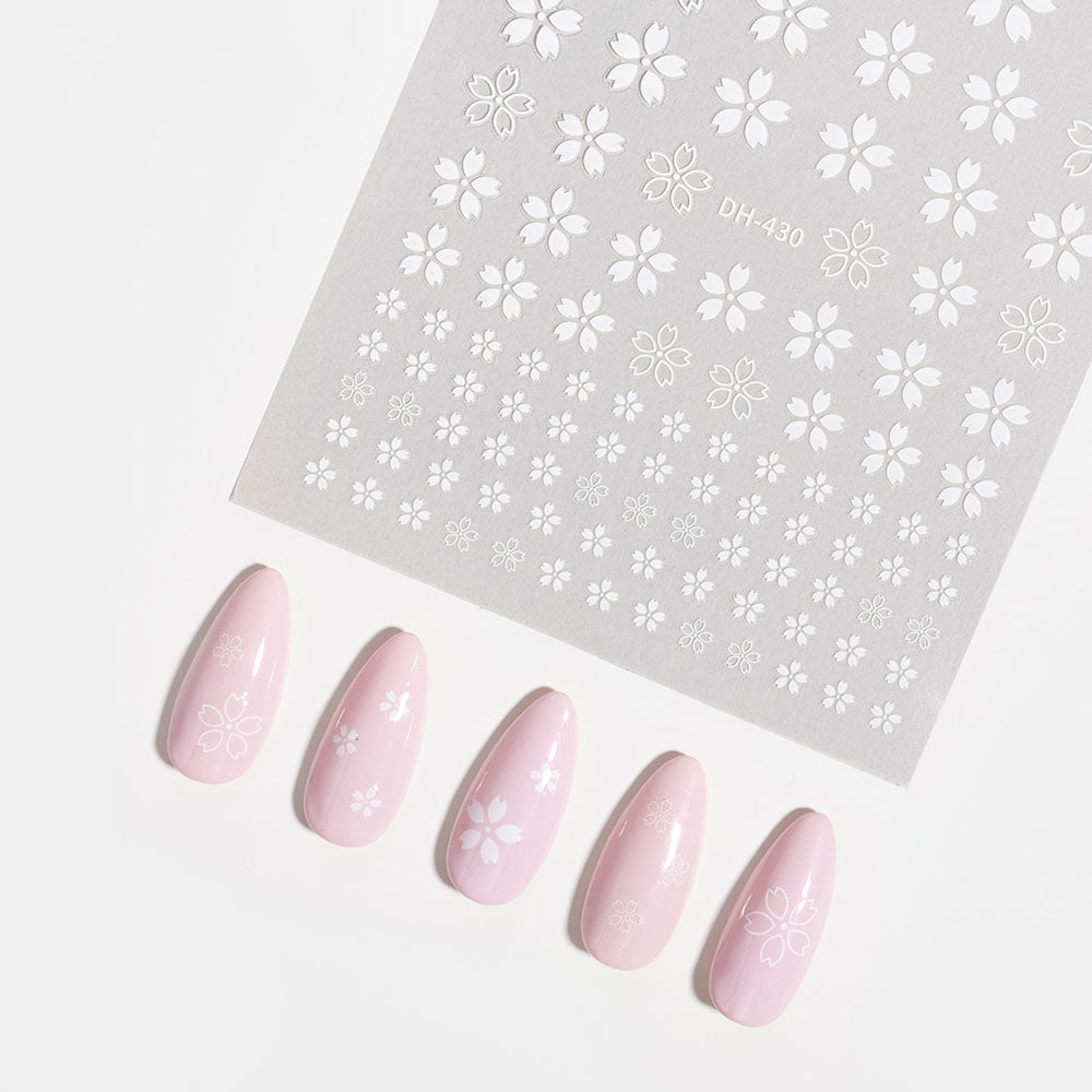 Gelous White Magnolia Nail Art Stickers product photo - photographed in Australia