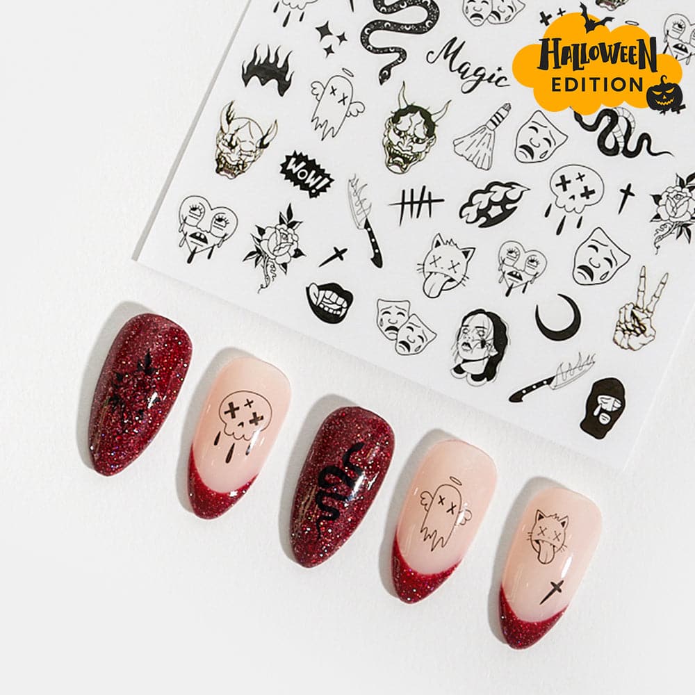 Gelous Black Magic Nail Art Stickers product photo - photographed in New Zealand