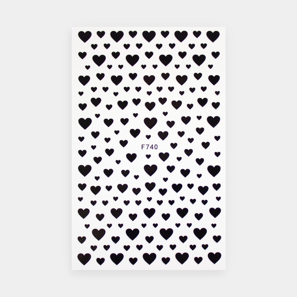 Gelous Black Hearts Nail Art Stickers product photo- photographed in Australia