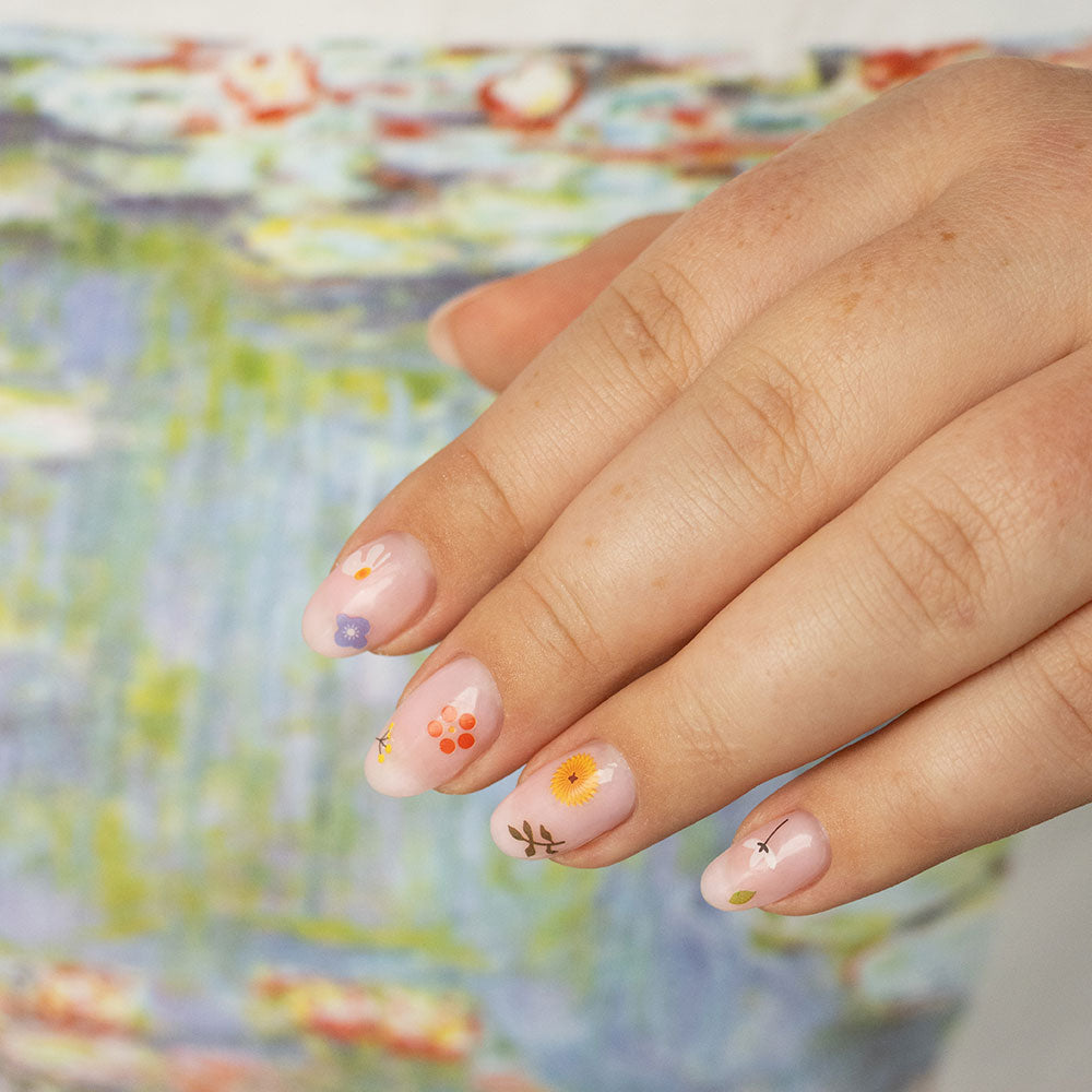 Gelous Wildflower Nail Art Stickers product photo - photographed in Australia on model