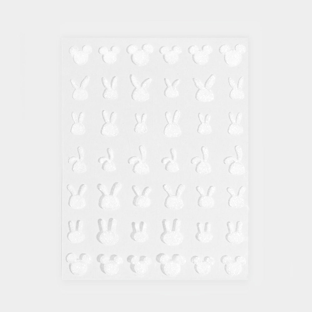 Gelous White Glitter Bunny Nail Art Stickers product photo - photographed in Australia