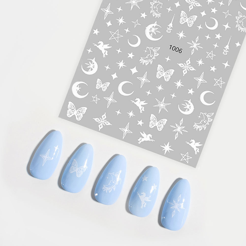 Gelous Night Sky Nail Art Stickers product photo - photographed in Australia