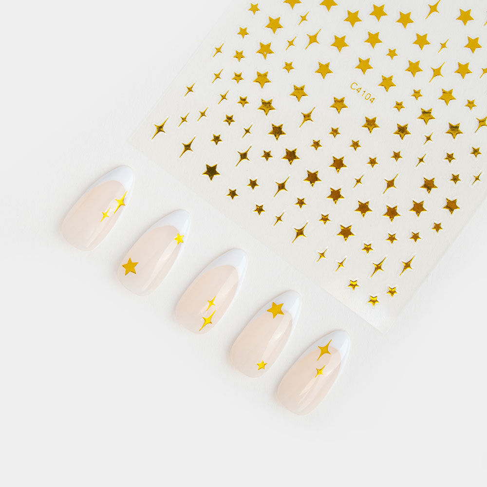 Gelous Gold Star Nail Art Stickers product photo - photographed in Australia