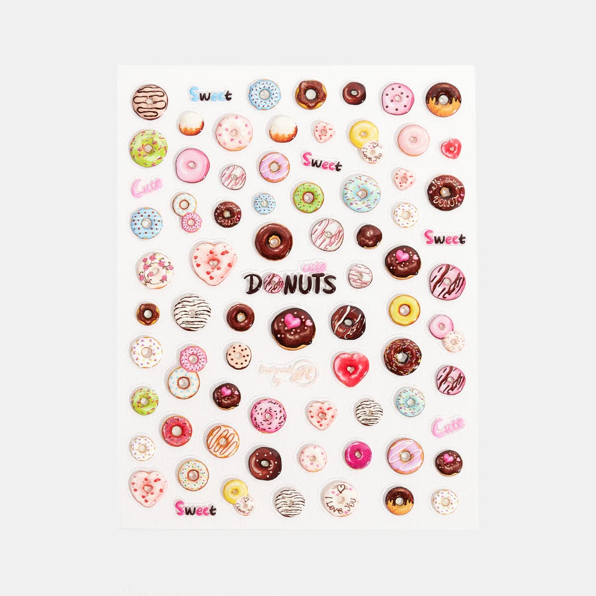 Gelous Donut Nail Art Stickers product photo - photographed in Australia