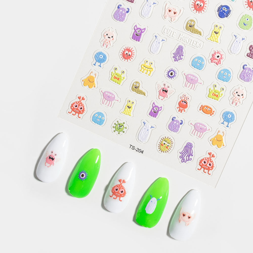 Gelous Little Monsters Nail Art Stickers product photo - photographed in Australia
