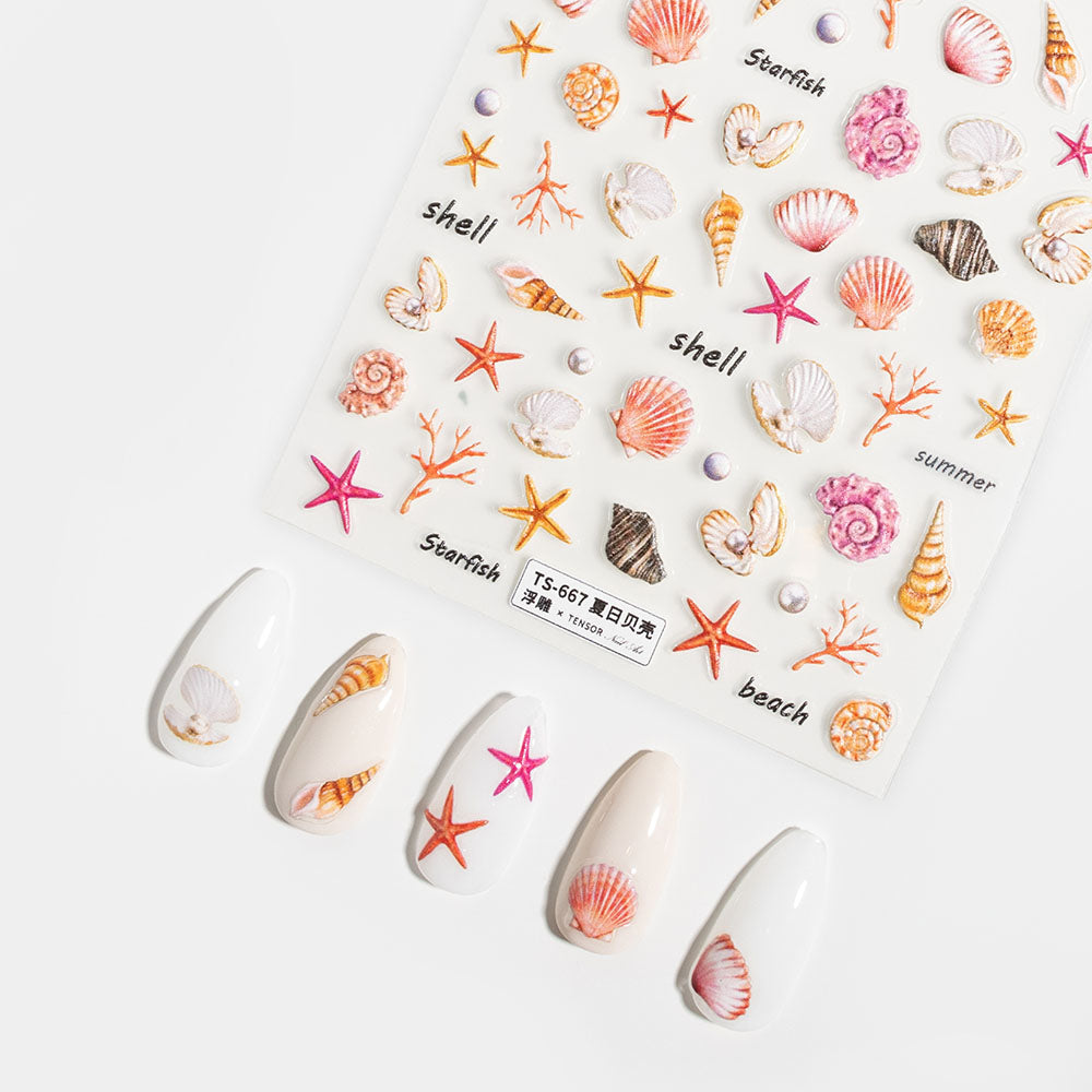 Gelous Seashells Nail Art Stickers product photo - photographed in Australia