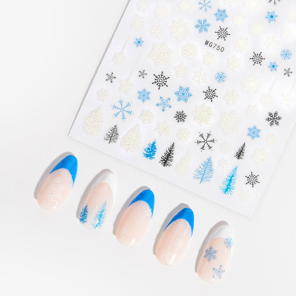 Gelous Snowflakes Are Falling Nail Art Stickers - photographed in Australia