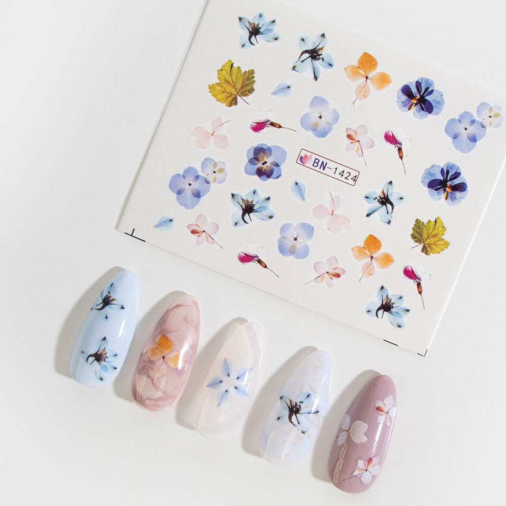 Gelous Pressed Florals Water Nail Transfers product photo - photographed in Australia