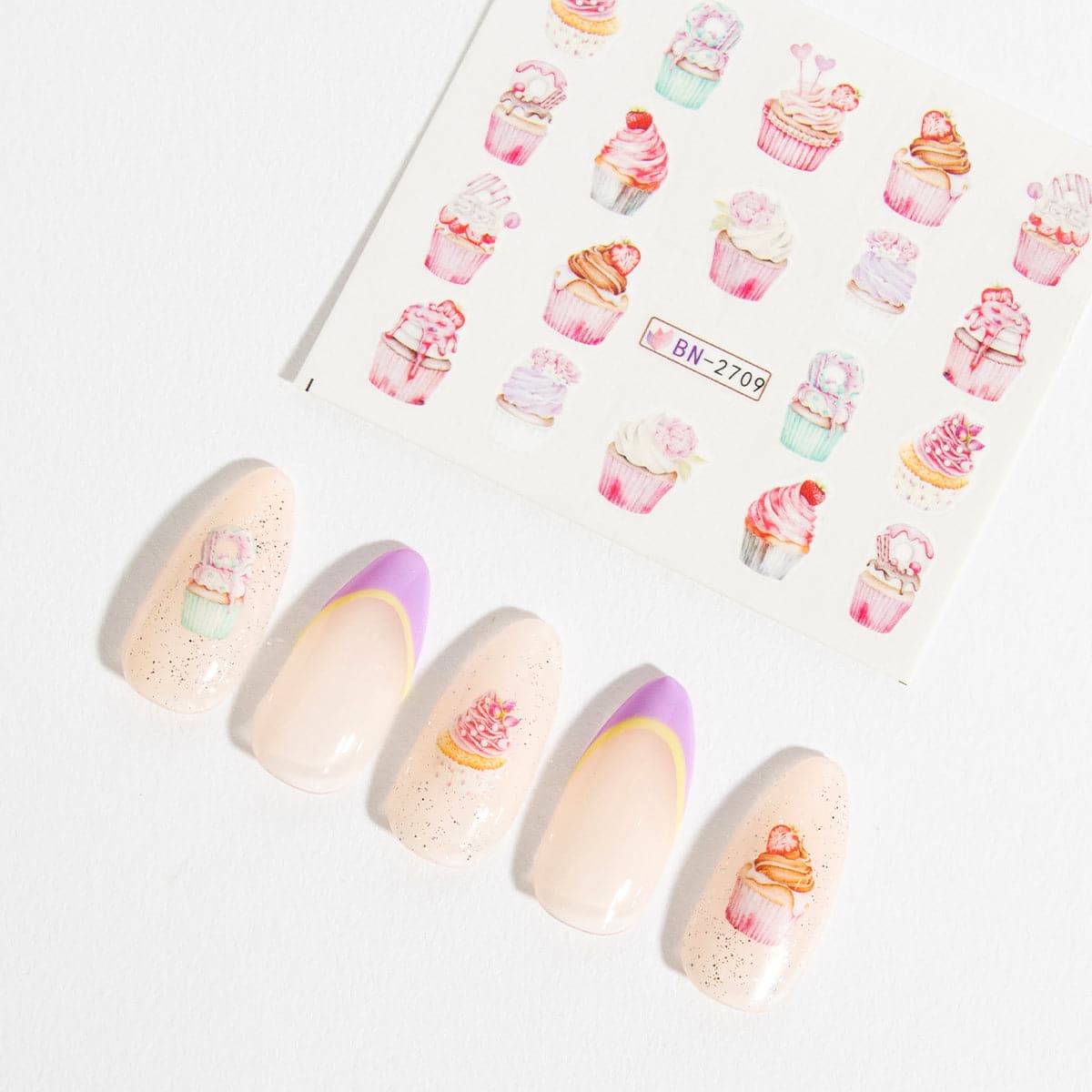 Gelous Cupcake Water Nail Transfers product photo - photographed in Australia