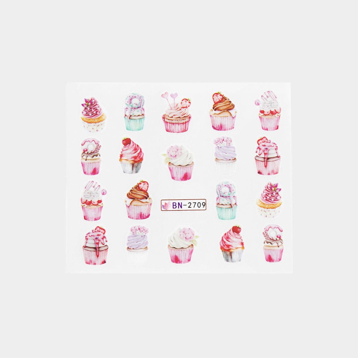 Gelous Cupcake Water Nail Transfers product photo - photographed in Australia