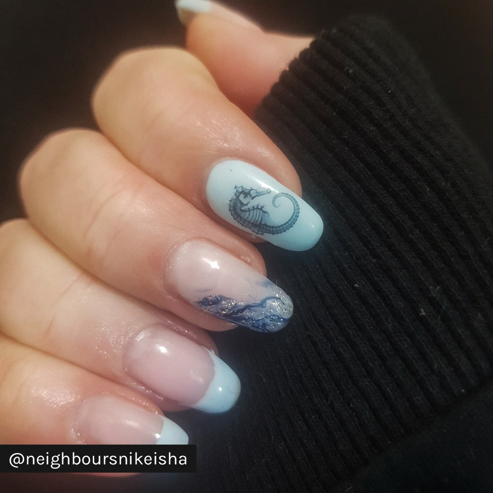 Gelous Black Seashells Nail Transfers - Instagram Photo