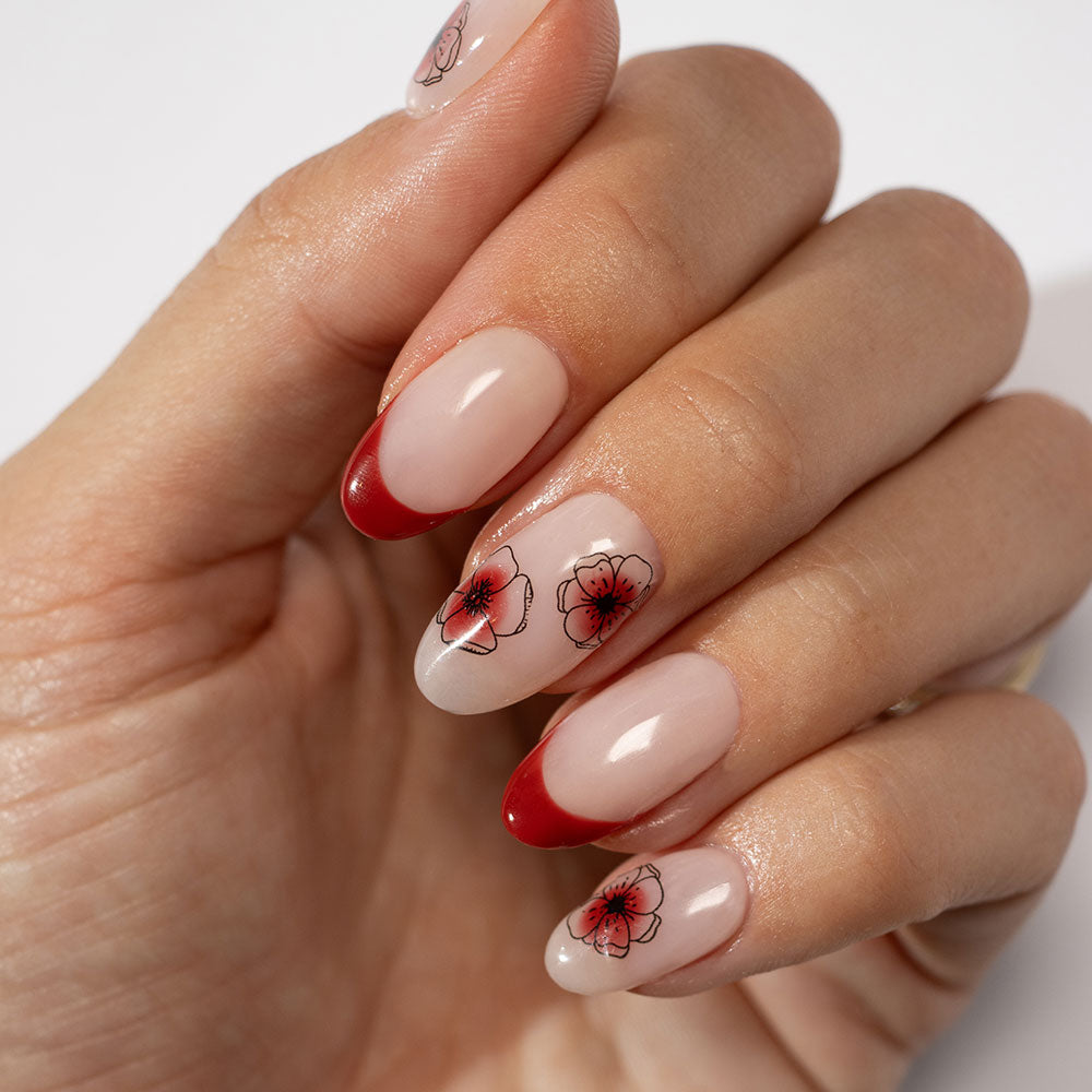 Gelous Black Bouquet Water Nail Transfers - Instagram Photo