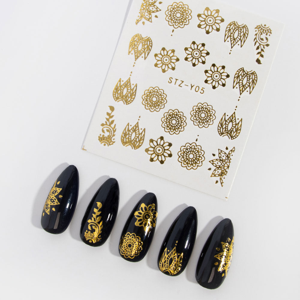 Gelous Gold Mandala Water Nail Transfers product photo - photographed in Australia