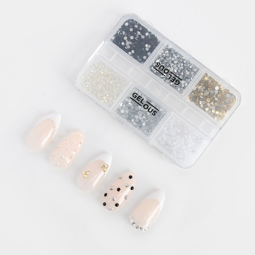 Gelous Classic Pearl & Rhinestone Nail Art Set product photo - photographed in Australia