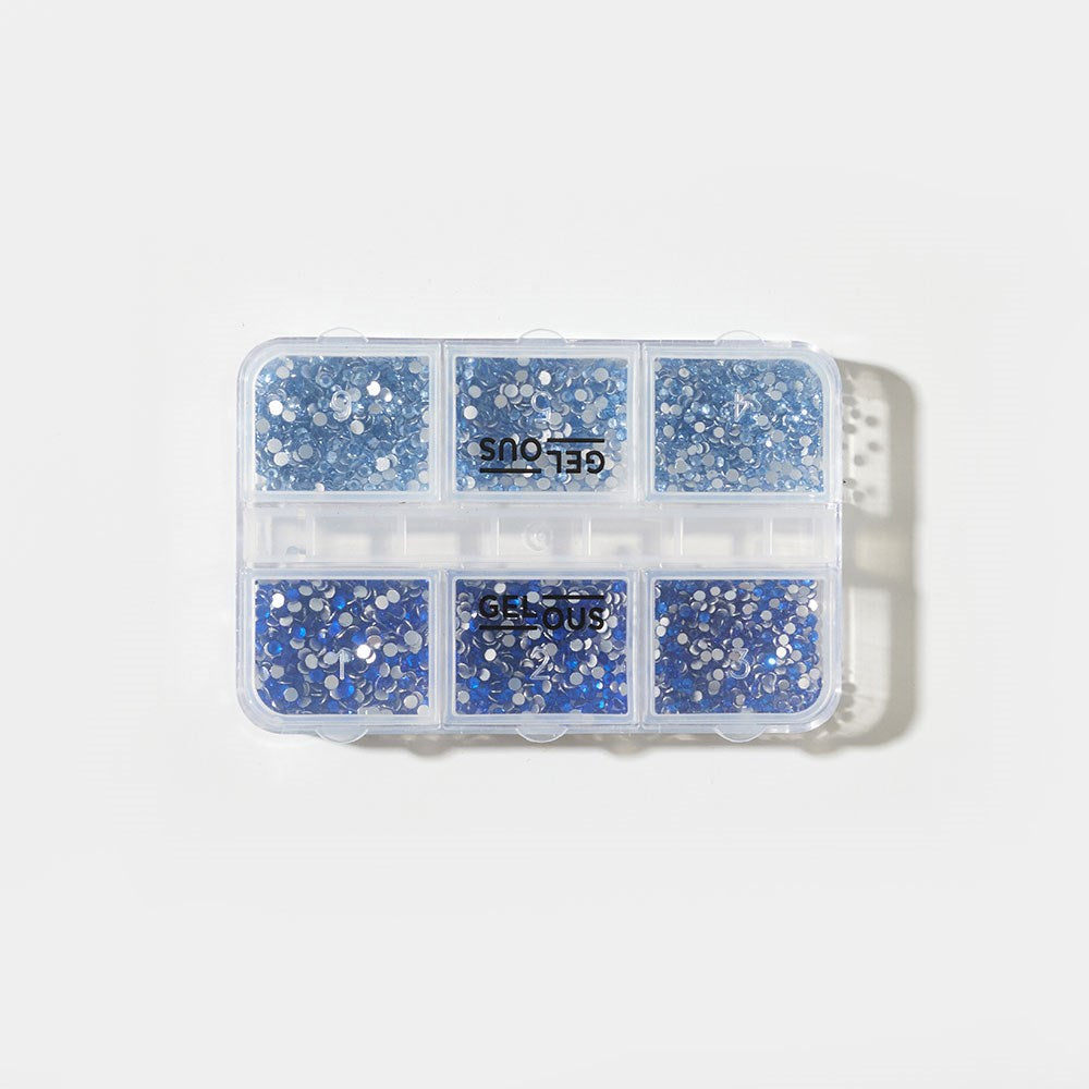 Gelous Blue Rhinestones Nail Art Set product photo - photographed in Australia