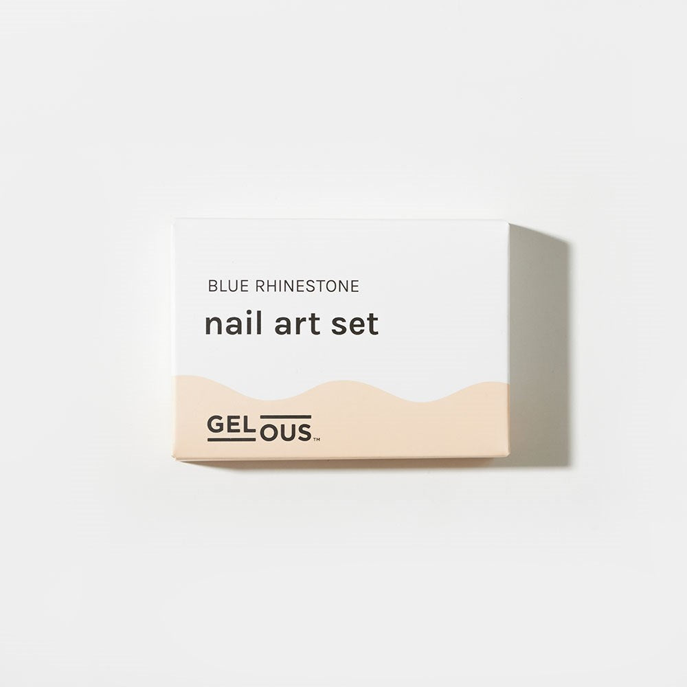 Gelous Blue Rhinestones Nail Art Set product photo - photographed in Australia
