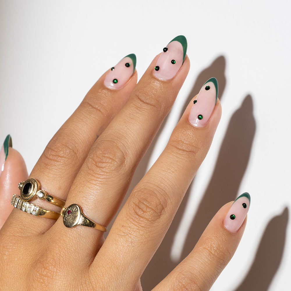 Gelous Green Rhinestone Nail Art Set product photo - photographed in Australia