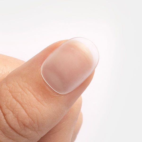 Gelous Short Round Nail Tips applied on model in Australia