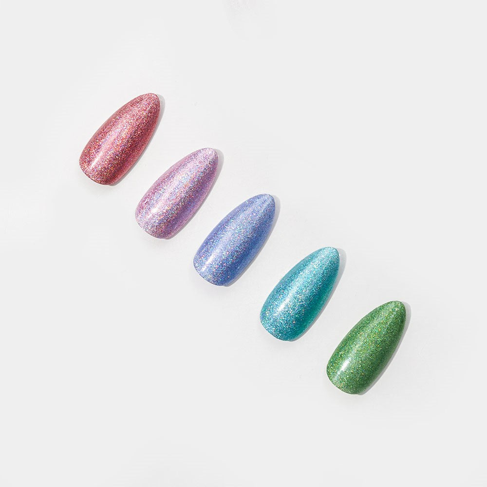 Gelous Chrome Powder Stardust Finish Complete Pack on Black Out - photographed in Australia