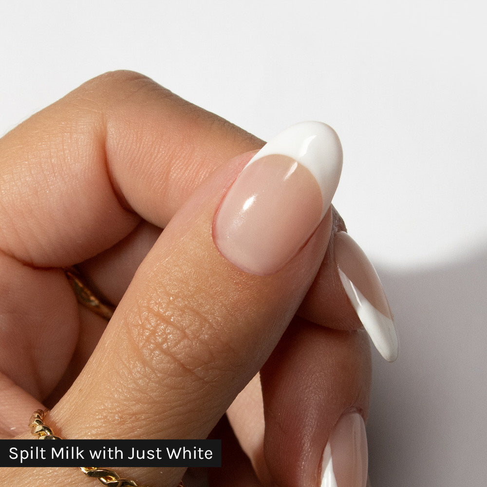 French Nail Pack with Spilt Milk and Just White - photographed in Australia