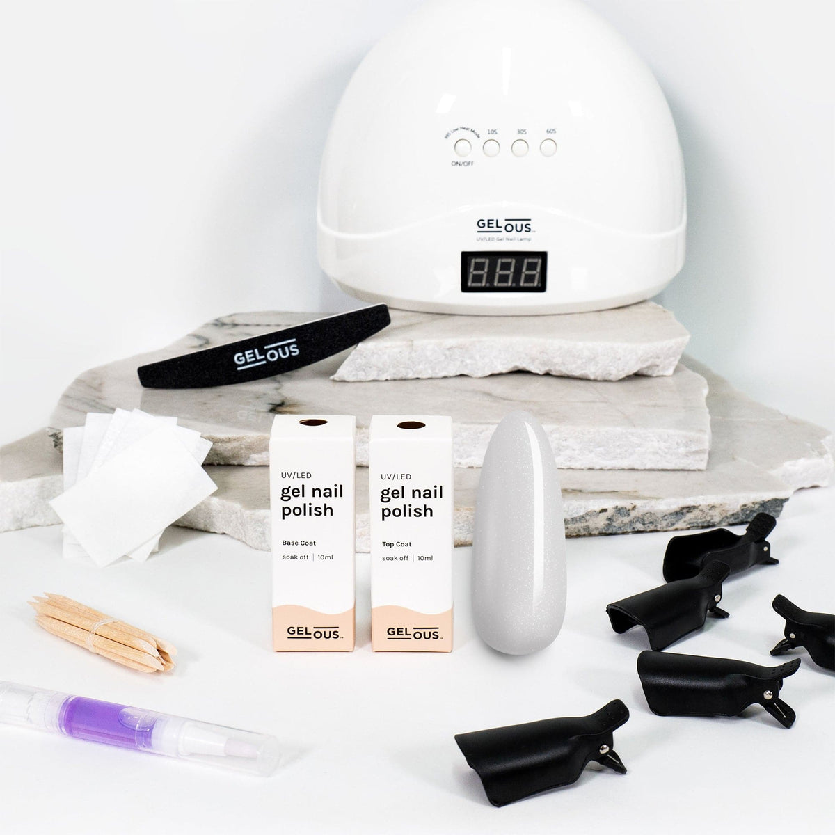 Gelous gel nail polish Misty Skies Starter Pack - photographed in Australia
