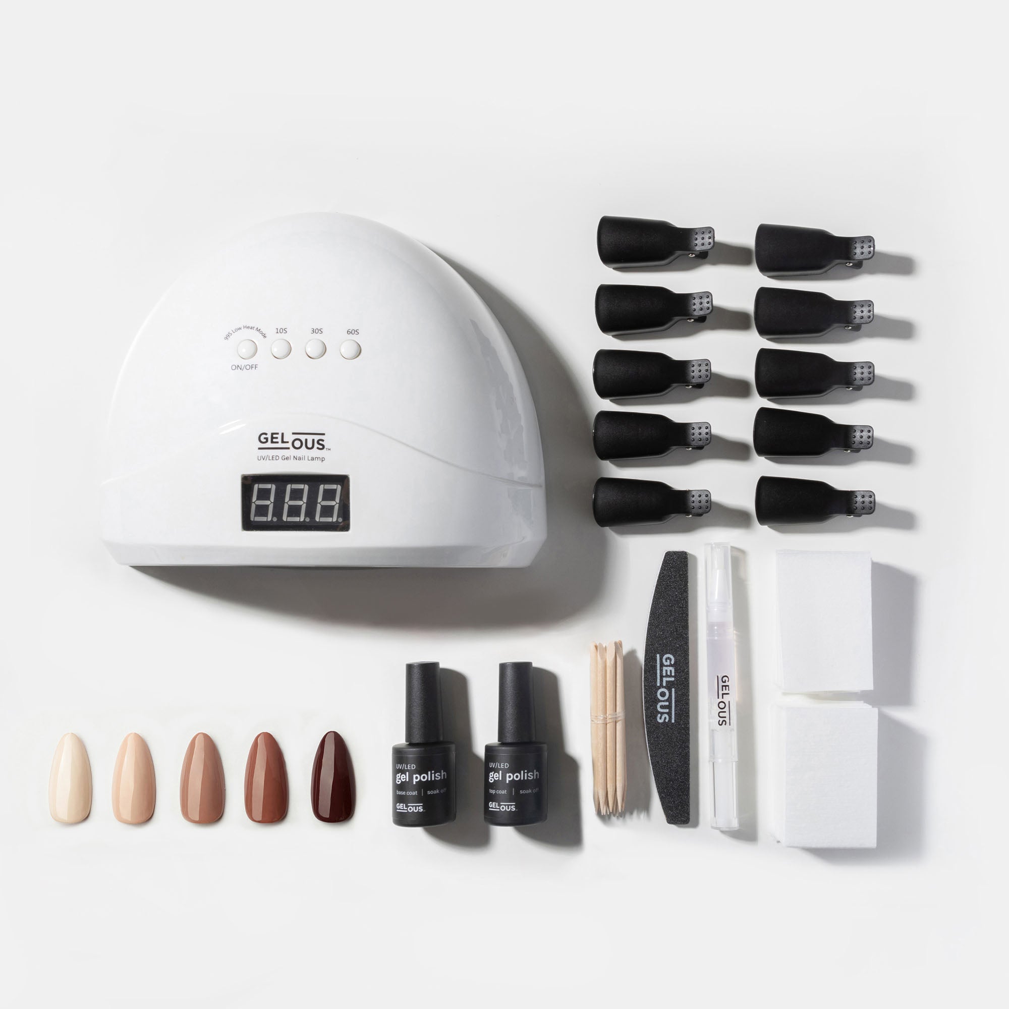 Gelous gel nail polish Nudes & Browns Ultimate Starter Kit- photographed in Australia