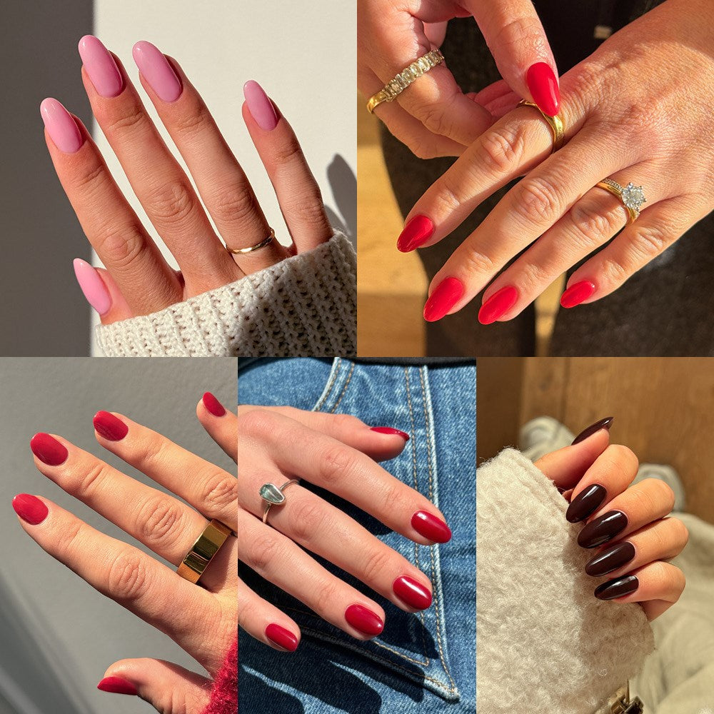 Gelous gel nail polish Love Notes Polish Pack- photographed in Australia on model