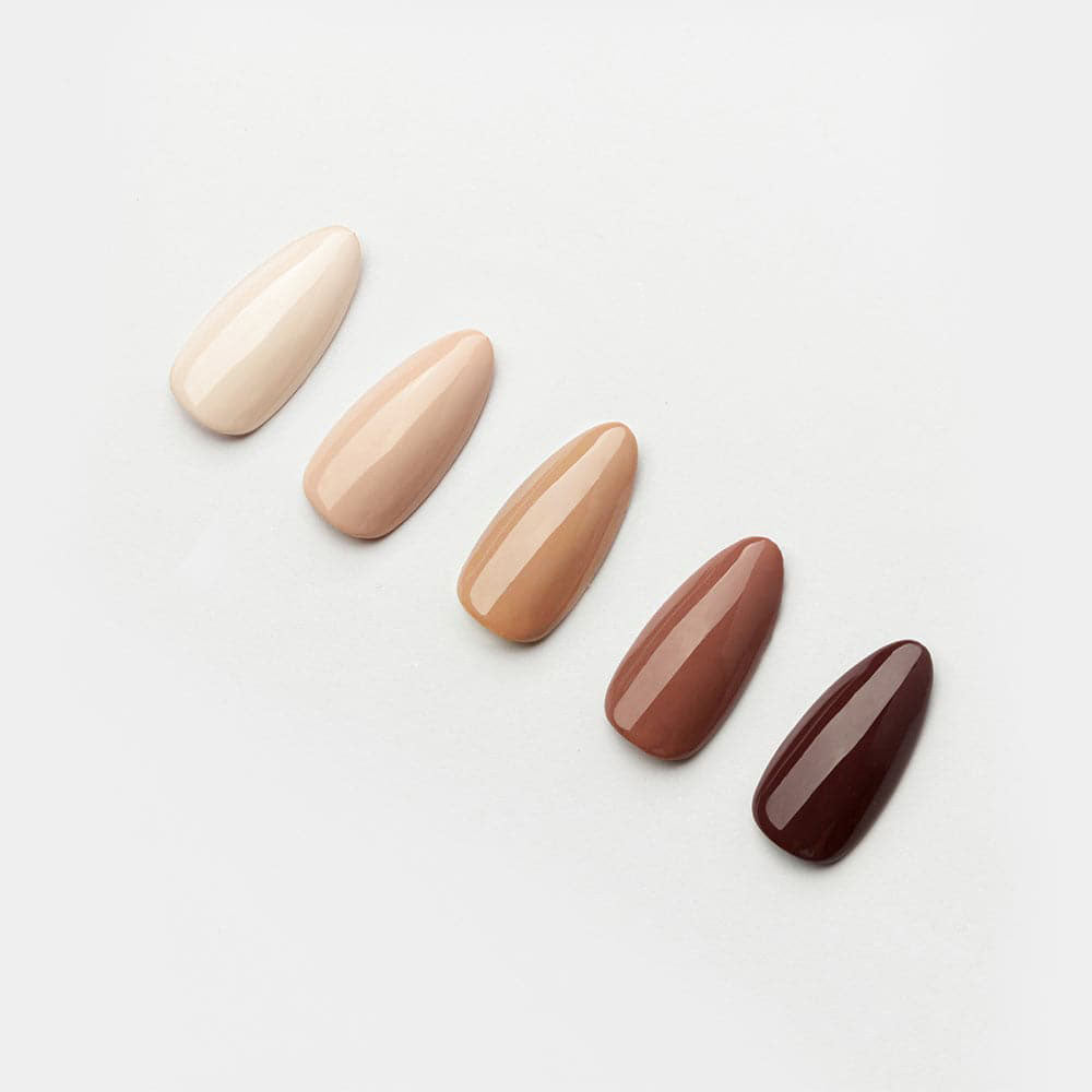 Gelous gel nail polish Nudes &amp; Browns Polish Pack - photographed in Australia