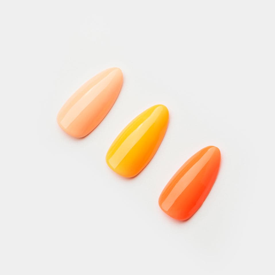 Gelous gel nail polish Orange 3 Polish Pack - photographed in Australia
