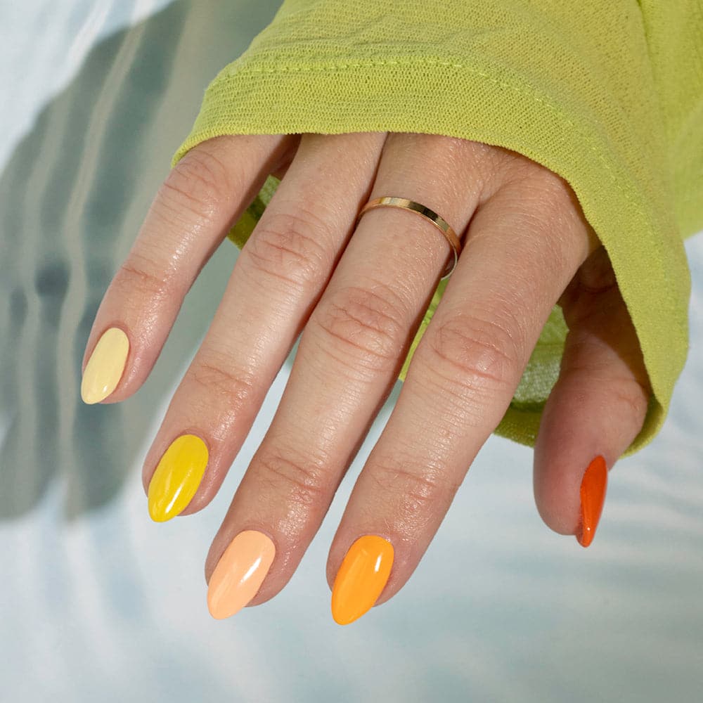 Gelous gel nail polish Oranges &amp; Yellows Polish Pack - photographed in Australia