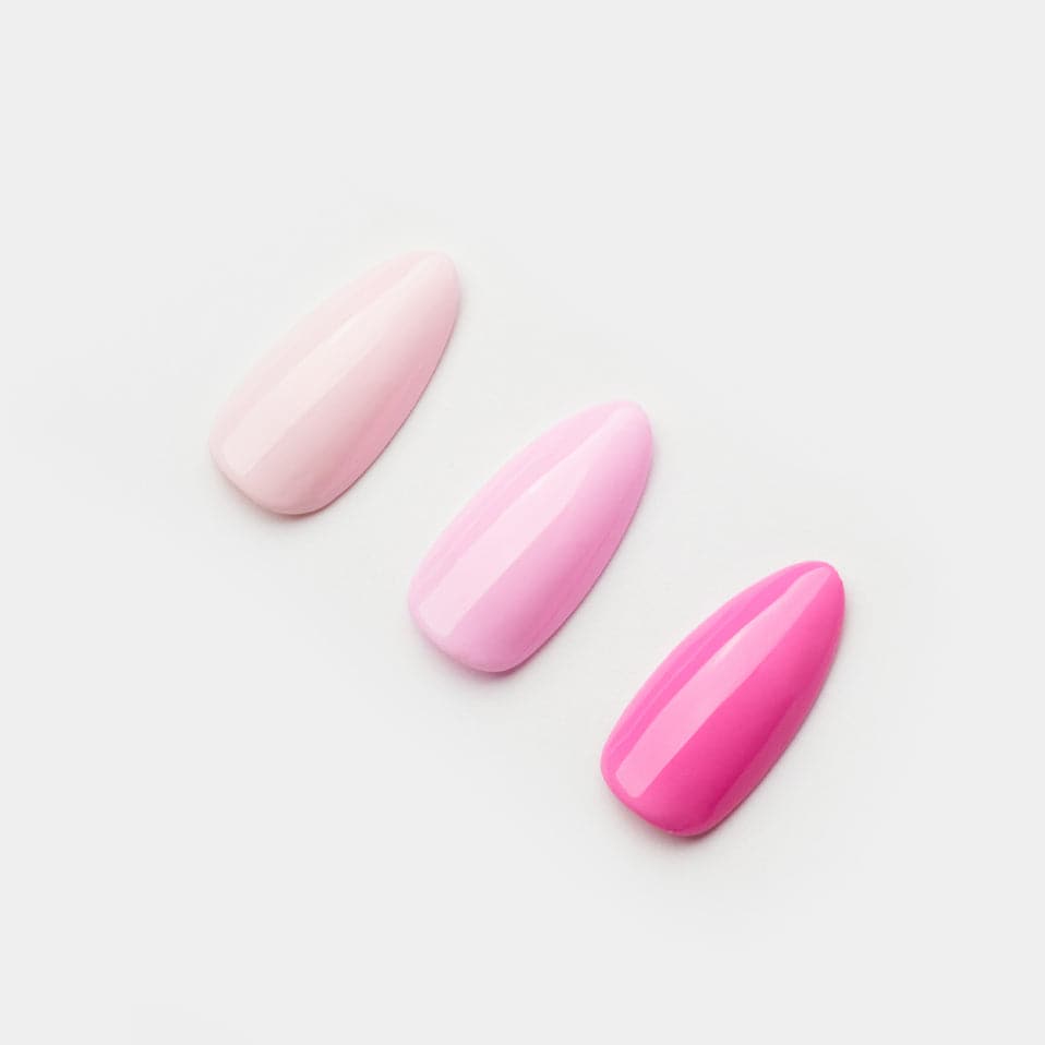 Gelous gel nail polish Pink 3 Polish Pack - photographed in Australia