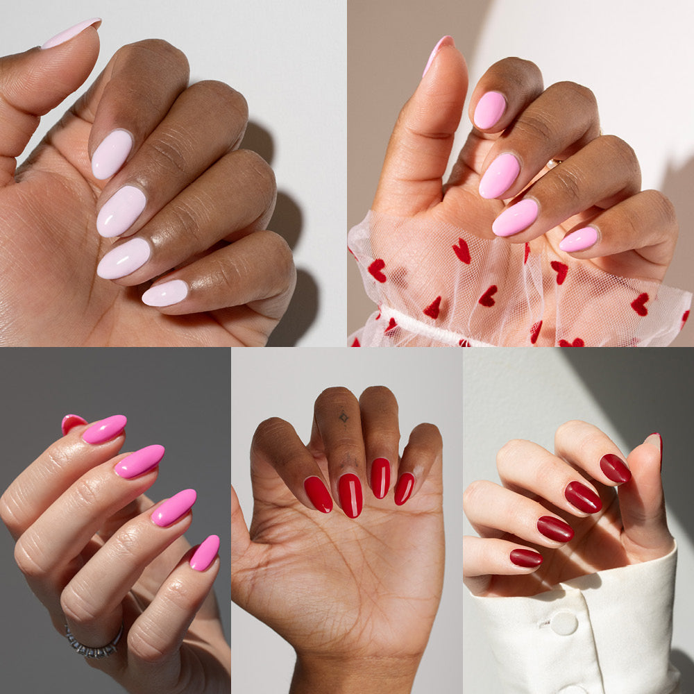 Gelous gel nail polish Pinks &amp; Reds Ultimate Starter Kit - photographed in Australia on models