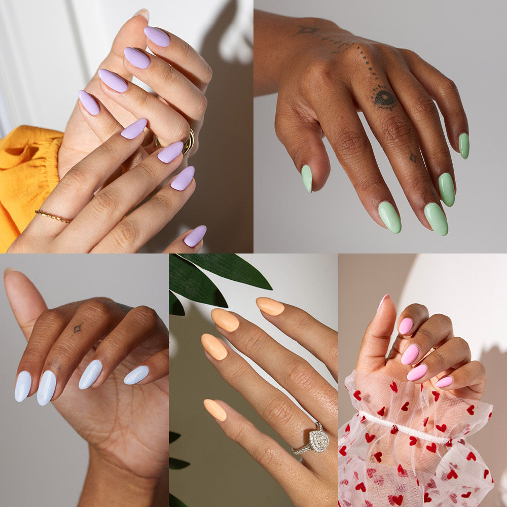 Gelous Soft Pastel gel nail polish starter pack - photographed in Australia on models