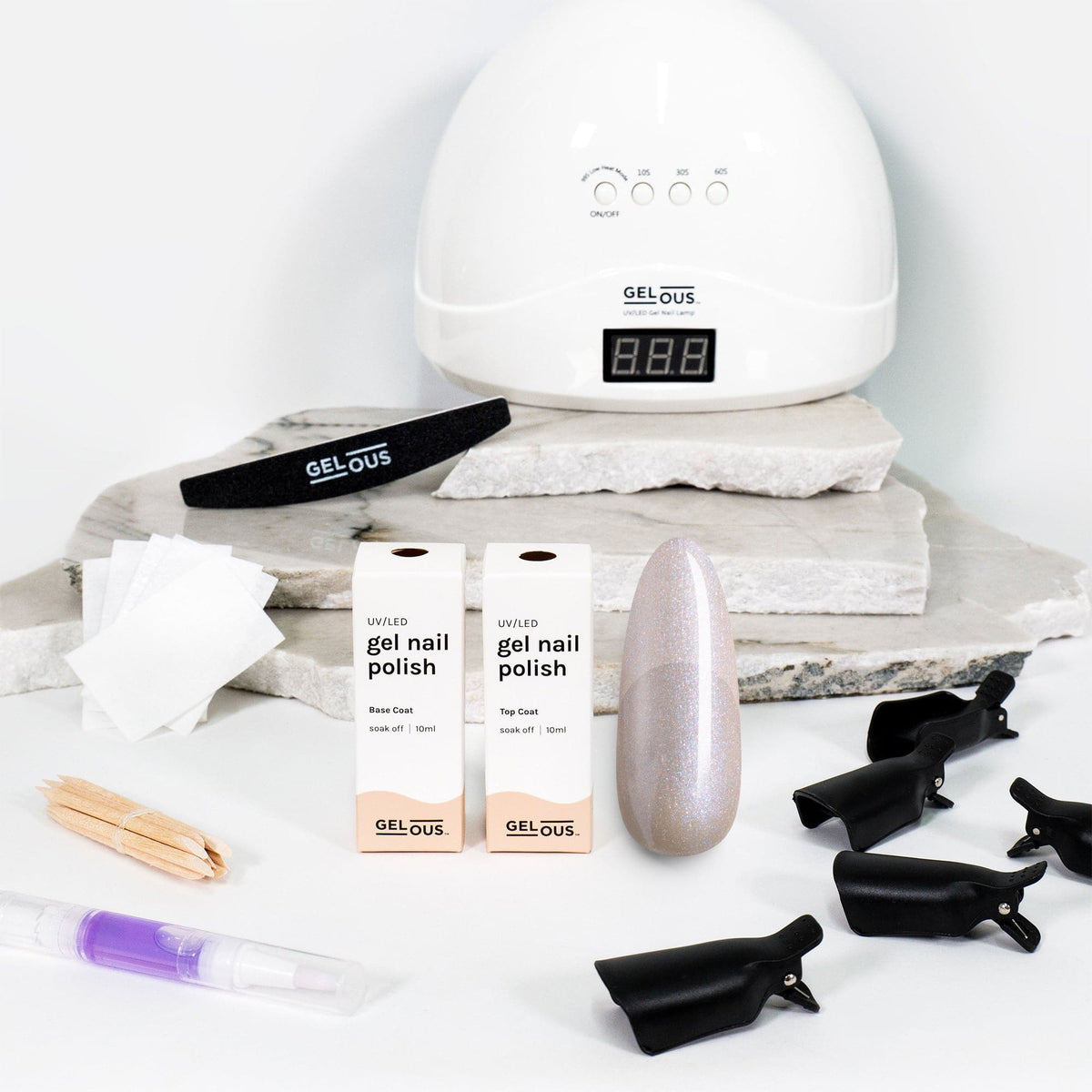 Gelous gel nail polish Smoke and Mirrors Starter Pack - photographed in Australia