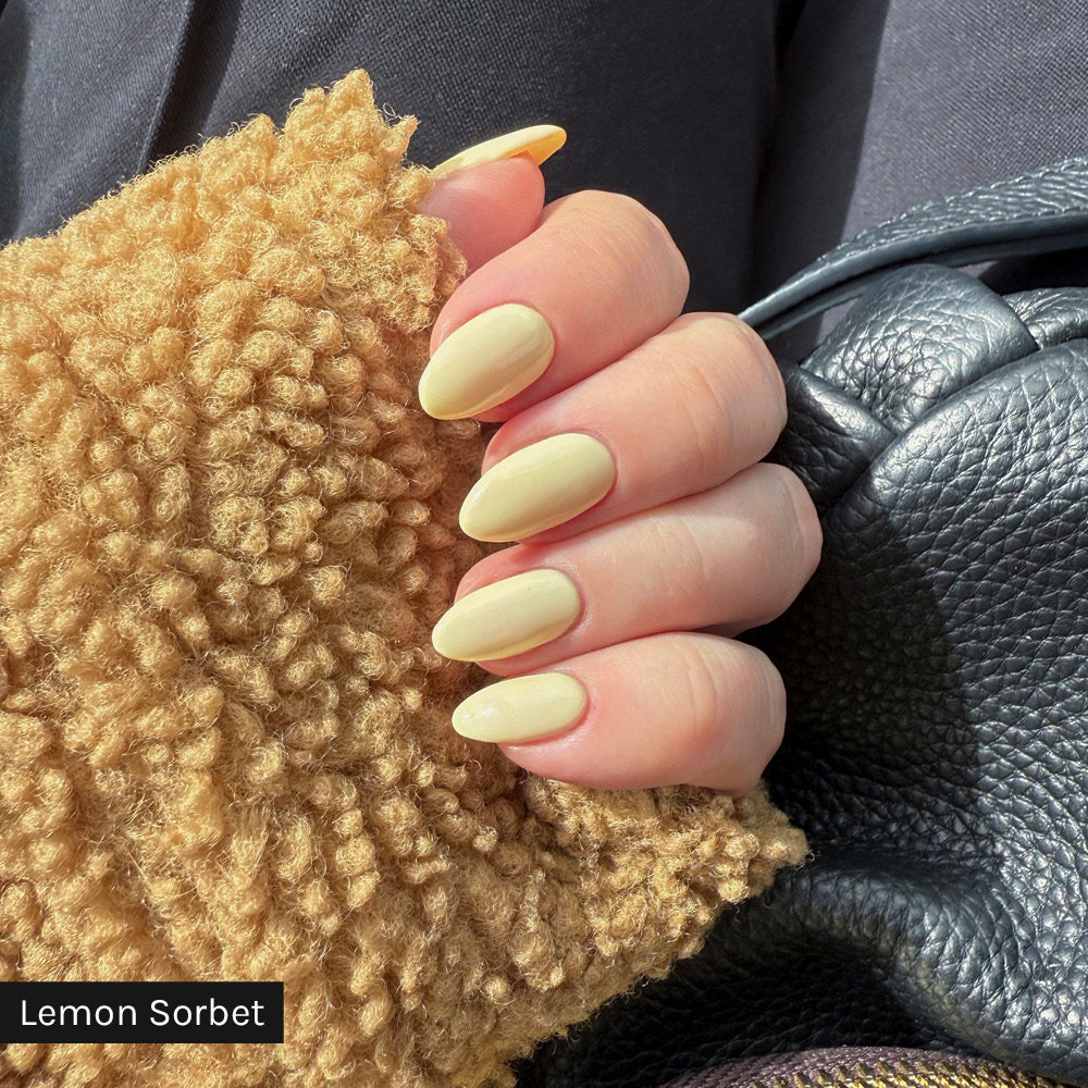 Gelous gel nail polish Summer Starter Kit with Lemon Sorbet - photographed in Australia