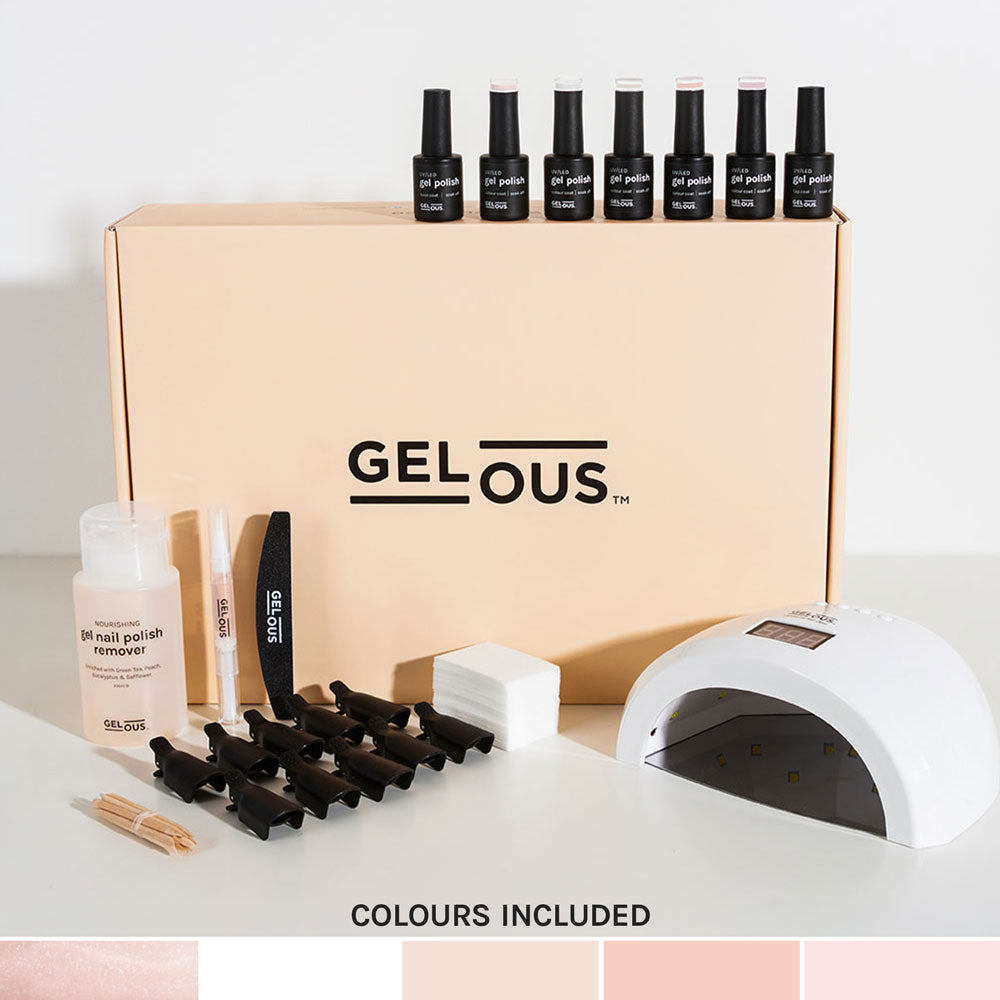 Gelous gel nail polish Clean Girl Ultimate Starter Kit - photographed in Australia