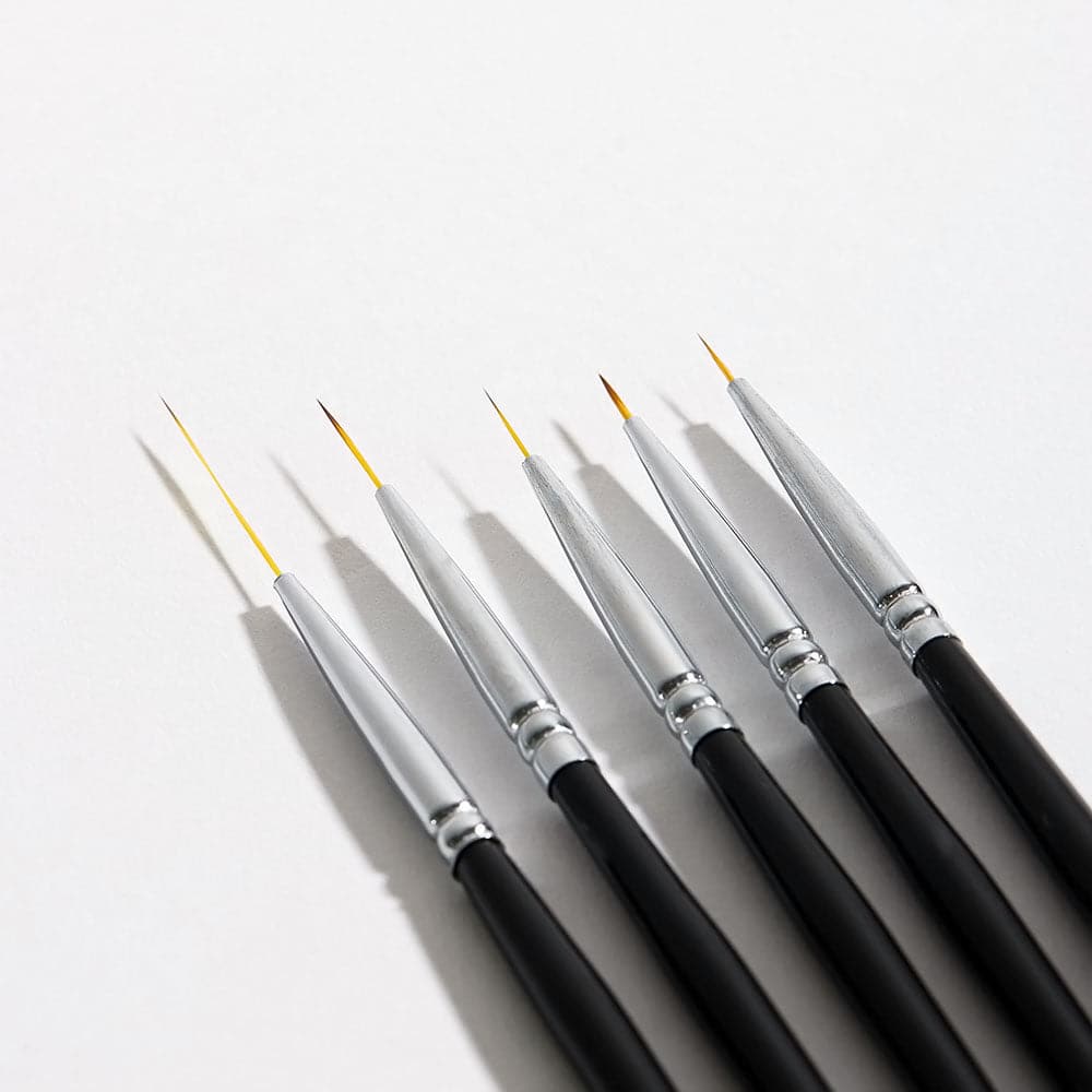 Thin Nail Art Brushes - 5 Pack product photo - photographed in Australia