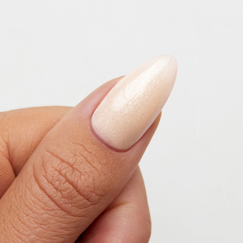 Gelous Shimmer Top Coat gel nail polish swatch - photographed in Australia