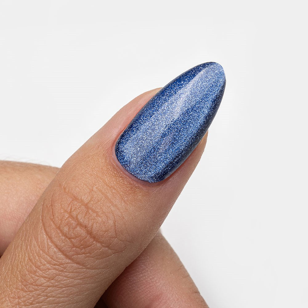 Gelous Velvet Azure gel nail polish - photographed in Australia on model