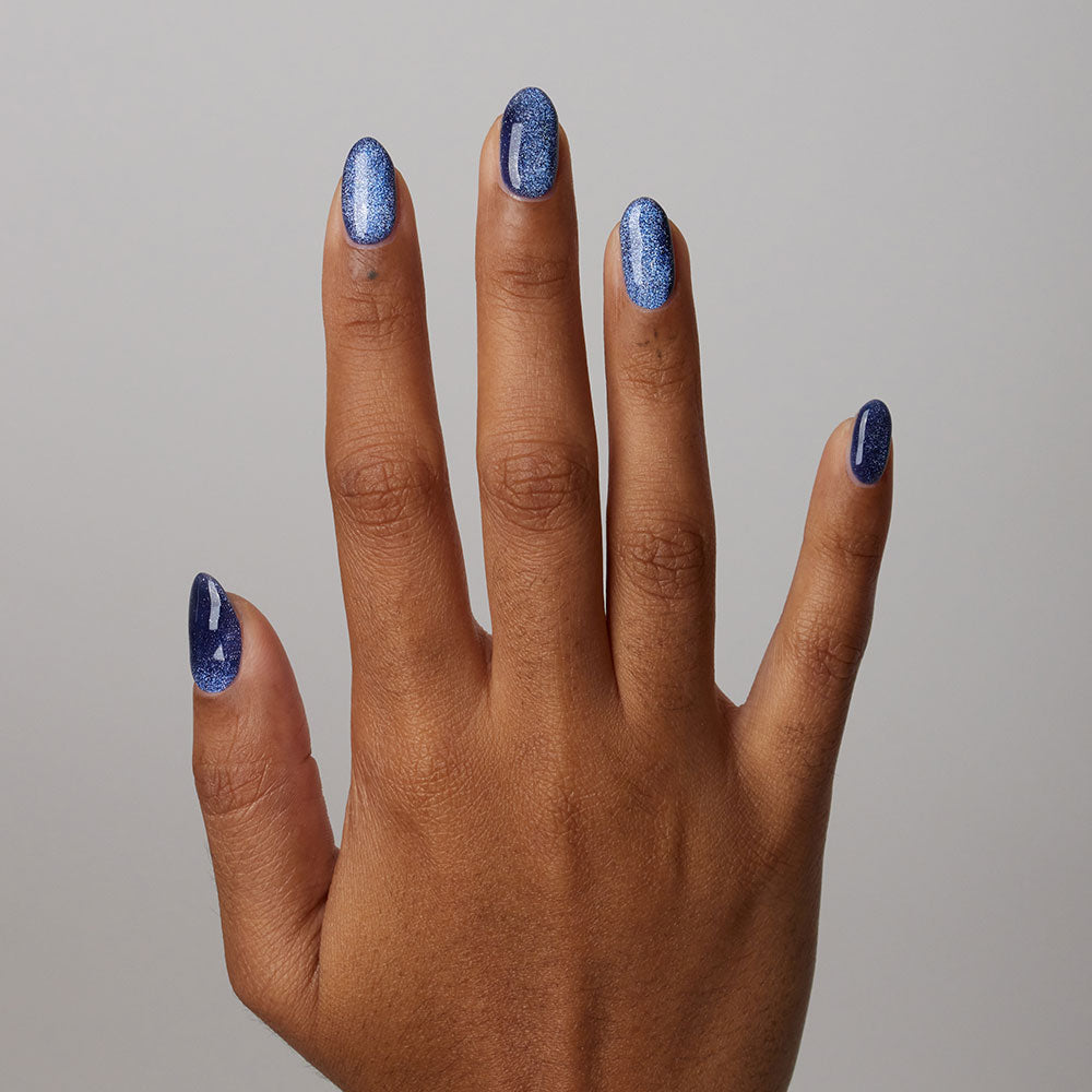 Gelous Velvet Azure gel nail polish - photographed in Australia on model