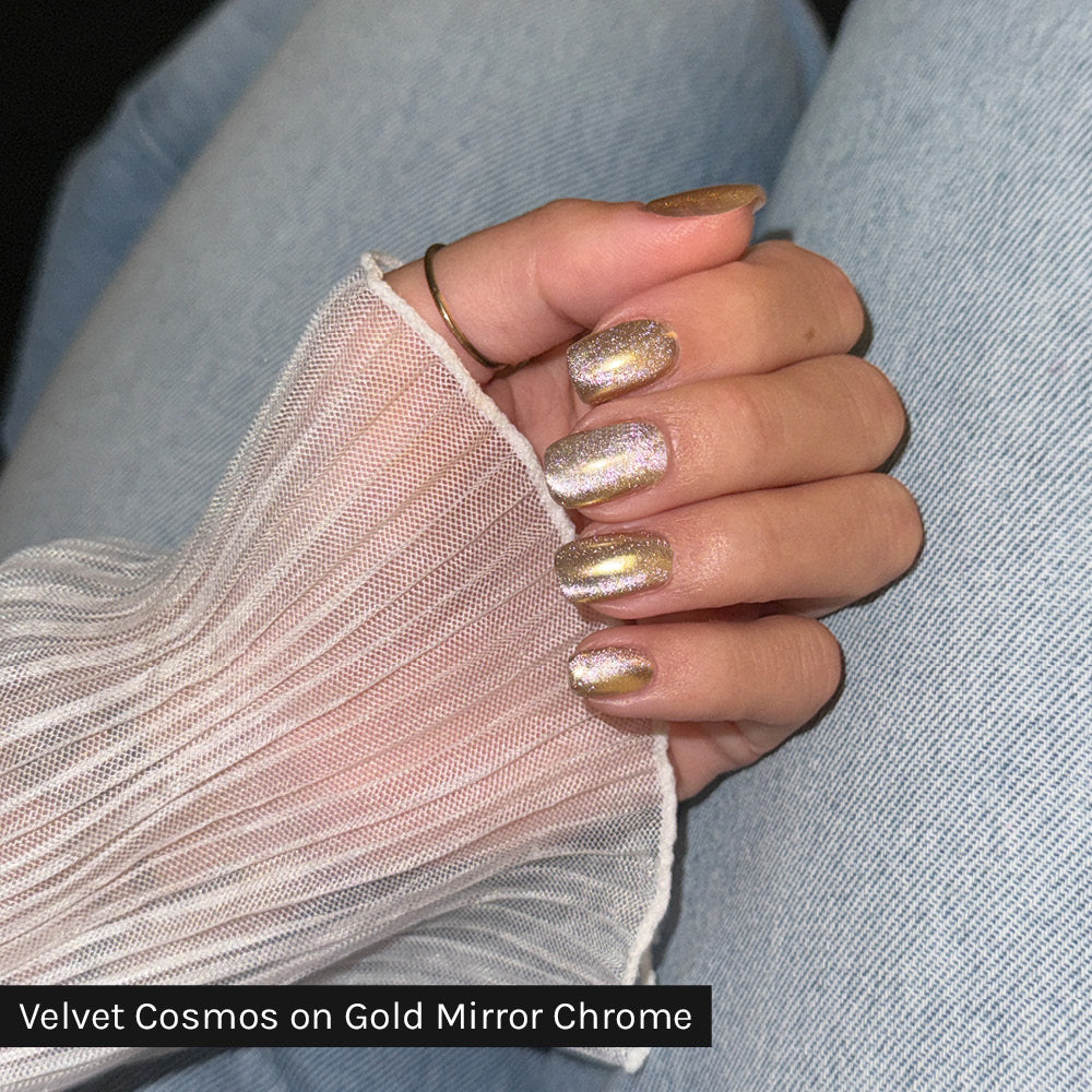 Gelous Velvet Cosmos gel nail polish - photographed in Australia on model