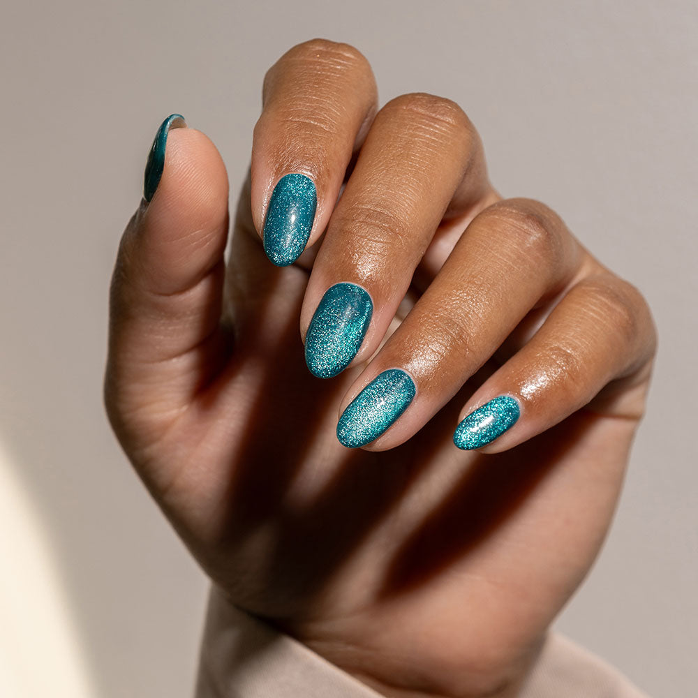 Gelous Velvet Tide gel nail polish - photographed in Australia on model