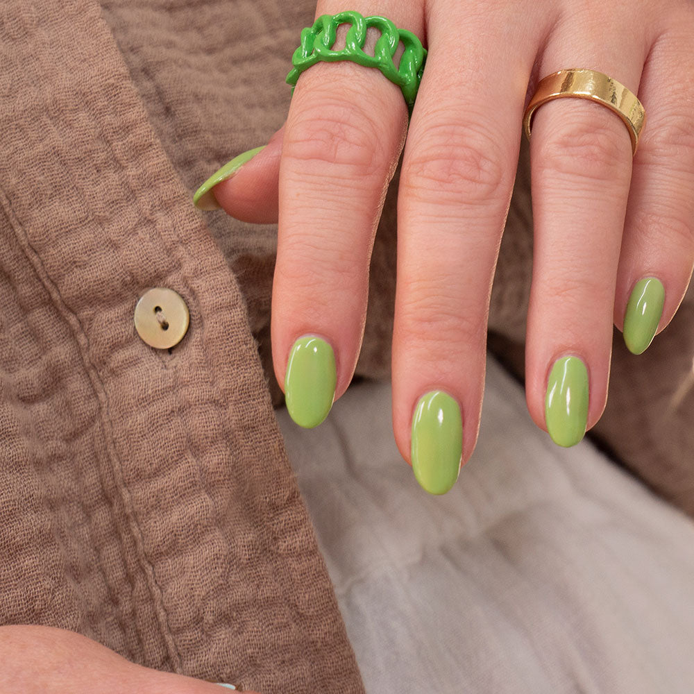 Gelous Better With Sage gel nail polish - photographed in Australia on model