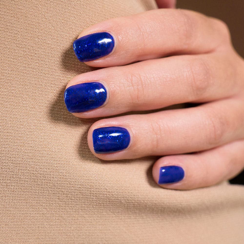 Gelous Deep Blue Sea gel nail polish - photographed in Australia on model