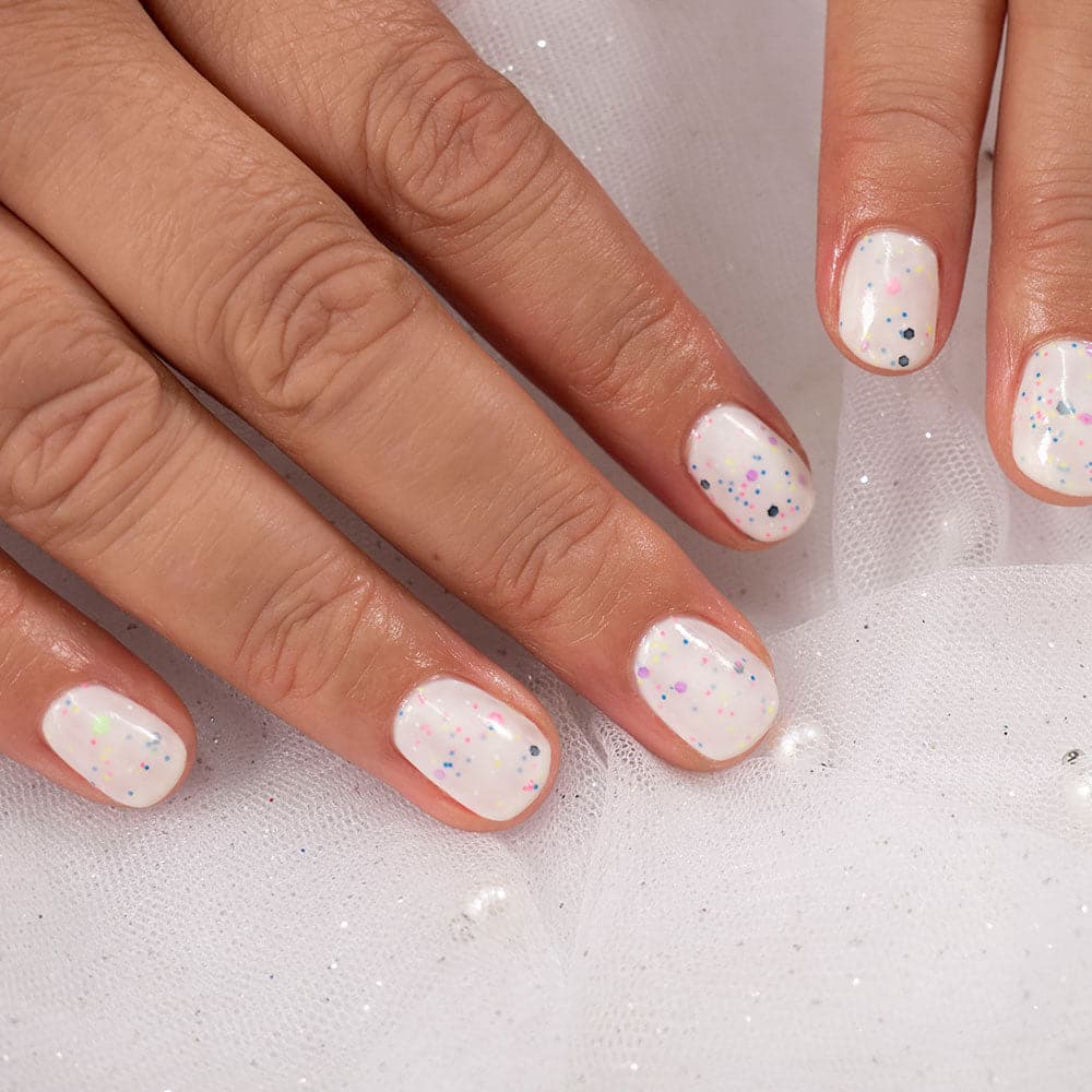 Gelous Funfetti gel nail polish - photographed in Australia on model