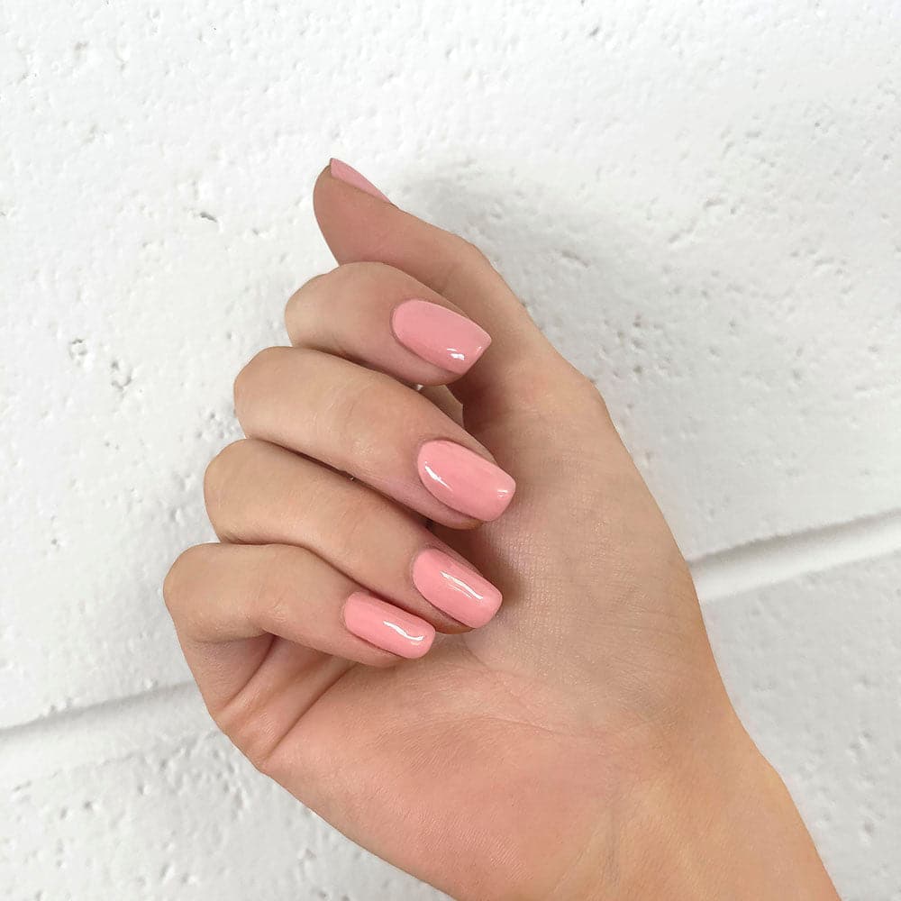 Gelous Making Me Blush gel nail polish - photographed in Australia on model